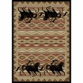 Mayberry Rug 2 ft. 3 in. x 7 ft. 7 in. Lodge King Untamed Area Rug, Black LK6983 2X8